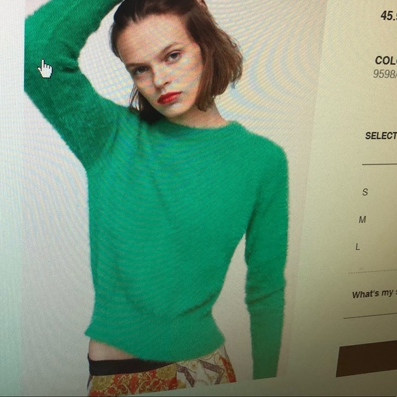 zara green sweatshirt